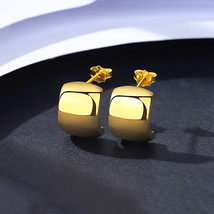 S925 Sterling Silver Earrings Ear Studs Cold Style Metallic Exquisite And Simple - £28.35 GBP