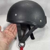 Helmet Matte Flat Black SMALL Motorcycle BIKER HELMET Shorty Biker Chopper - $16.34