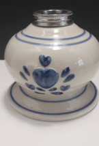 hearthstone heart stoneware oil lamp base - $11.36