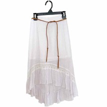D-signed by Disney White Cotton Gauze Lace Trimmed Skirt Girls Size Small - $16.83