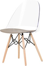 South Shore Annexe Eiffel Style Office Chair, Wood, Clear And Gray, 16D ... - $86.99