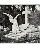 Cemetery Angel Grave Tombstone Architecture 1899 Victorian Art &amp; Design ... - $458.41 MXN