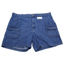 Cabelas Shorts Men 48 Reg Blue Casual Lightweight Jean Denim Cargo Above Knee - $25.72