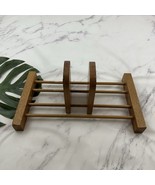 Vintage Solid Wood Sliding Book Rack Shelf Display Bookends Decor - $26.72