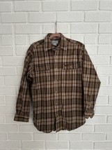 Carhartt Button Up Work Shirt Mens Medium Thick Heavy Cotton - £18.48 GBP