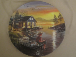 Fishing For Dreams Collector Plate Hideaway Lake D.L. Rusty Rust Cabin Lakeside - £18.87 GBP