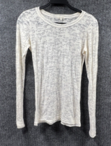 Maurices Shirt Women Small White Sheer Top Pullover Stretchy Snug Fit - £13.05 GBP