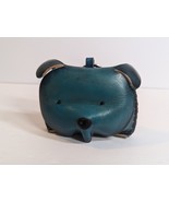 Blue Pig  Leather Wristlet Change Purse Key Chain ADORABLE!!! NEW - $282.25 MXN