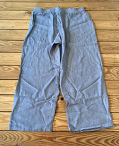 Susan graver NWOT women’s pure easy linen utility Crop pants M chambray  s11 - £17.33 GBP
