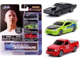 &quot;Fast &amp; Furious&quot; 3 piece Set &quot;Nano Hollywood Rides&quot; Diecast Model Cars b... - £24.44 GBP