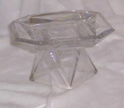 Partylite Discover Pillar Holder RETIRED Faceted Glass Beautiful  P8163 - $14.80