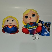 2 Supergirl Plush Lot 4&quot; 7&quot; Stuffed Animal Toy Blonde Hallmark Justice League - £12.62 GBP