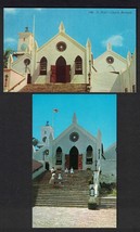Lot of 2 BERMUDA Postcards - St George&#39;s, St Peter&#39;s Church M2 - £2.36 GBP