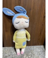 Gorgeous Yellow Metoo Plush Sleeping Girl Bunny Rabbit Baby Doll Toy Kaloo - $12.33 CAD