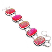 Pink Australian Triplet Opal Gemstone Ethnic Gifted Bracelet Jewelry 7-8&quot; SA 968 - £7.18 GBP