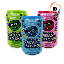 6x Cans Sweet Bandit Getaway Galaxy Rocks Assorted Bubble Gum Candy | 2.12oz - $22.32