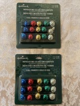 Hallmark Miniature Glass Ball Ornaments 2 Pac Ks Of 15 New In Package 5 Colors - £19.77 GBP