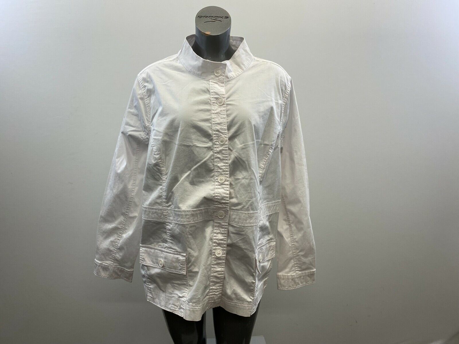 Primary image for Penningtons Women's Button Up Jacket Size 3X White Long Sleeve Cotton Blend