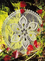 Advanced Irish Crochet Square Dance Mantilla Azalea Pasque Flower Doily ... - $9.99