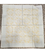 Vintage European Double Sided Cotton Jacquard Tablecloth 100 cm x 100 cm - $49.40