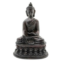BUDDHA STATUE 4.75&quot; Seated Meditating Shakyamuni Buddhist Icon Handcraft... - $303.82 MXN