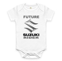 Rare New Future Suzuki Rider Driver Auto Baby Boy Girl Clothes Cotton Funny Body - £15.67 GBP