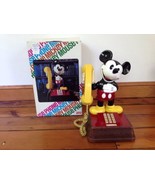 Vintage Walt Disney Mickey Mouse ATC Telephone Push Button 15&quot; w Origina... - £150.28 GBP