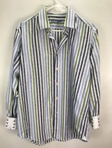 Robert Graham Mens 41/16 M/L Long Sleeve Button Front Dress Shirt Flip Cuff EUC - £23.18 GBP