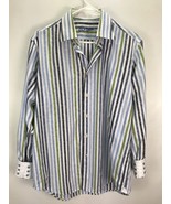 Robert Graham Mens 41/16 M/L Long Sleeve Button Front Dress Shirt Flip C... - £23.52 GBP