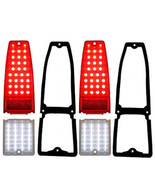 66 67 Chevy II Nova LED Tail Brake &amp; Clear Back Up Light Lenses w/ Gaske... - $161.95