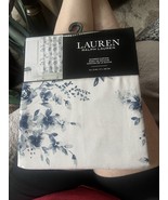 Lauren Ralph Lauren Shower Curtain White Blue Flowers 70 x 72 New Last One - $1,110.88 MXN