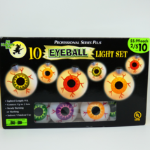 Halloween Eyeball String Light Set 10 Eyeballs NEW Funny Scary Cute - $15.99