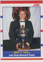 Brett Hull Signed Autographed 1990 Score Hockey Card - St. Louis Blues - £7.82 GBP