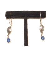 Signed Sterling Larimar Earrings Robert Deutsawe Laguna/Zuni Native Amer... - $422.20 MXN