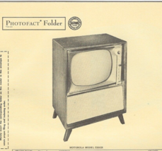 1956 MOTOROLA Y21C4 TELEVISION Tv Photofact MANUAL 21K41R Y21K41 Y21K45 ... - $9.89