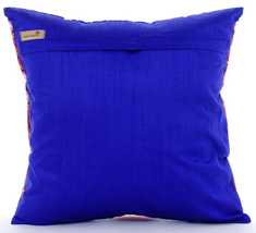 Beaded Chevron 16&quot;x16&quot; Art Silk Royal Blue Pillows Cover, White Chevron - £31.06 GBP+