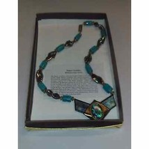 Nancy Geddes hand crafted Dichroic glass statement piece necklace - £79.12 GBP