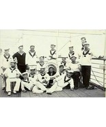 Vtg Photograph Sep 11 1893 Commissioning British HMS Empress of India Ba... - $92.57 CAD