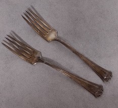 International Silver Continental Dinner Forks 2 Silverplated 1914 - £7.04 GBP