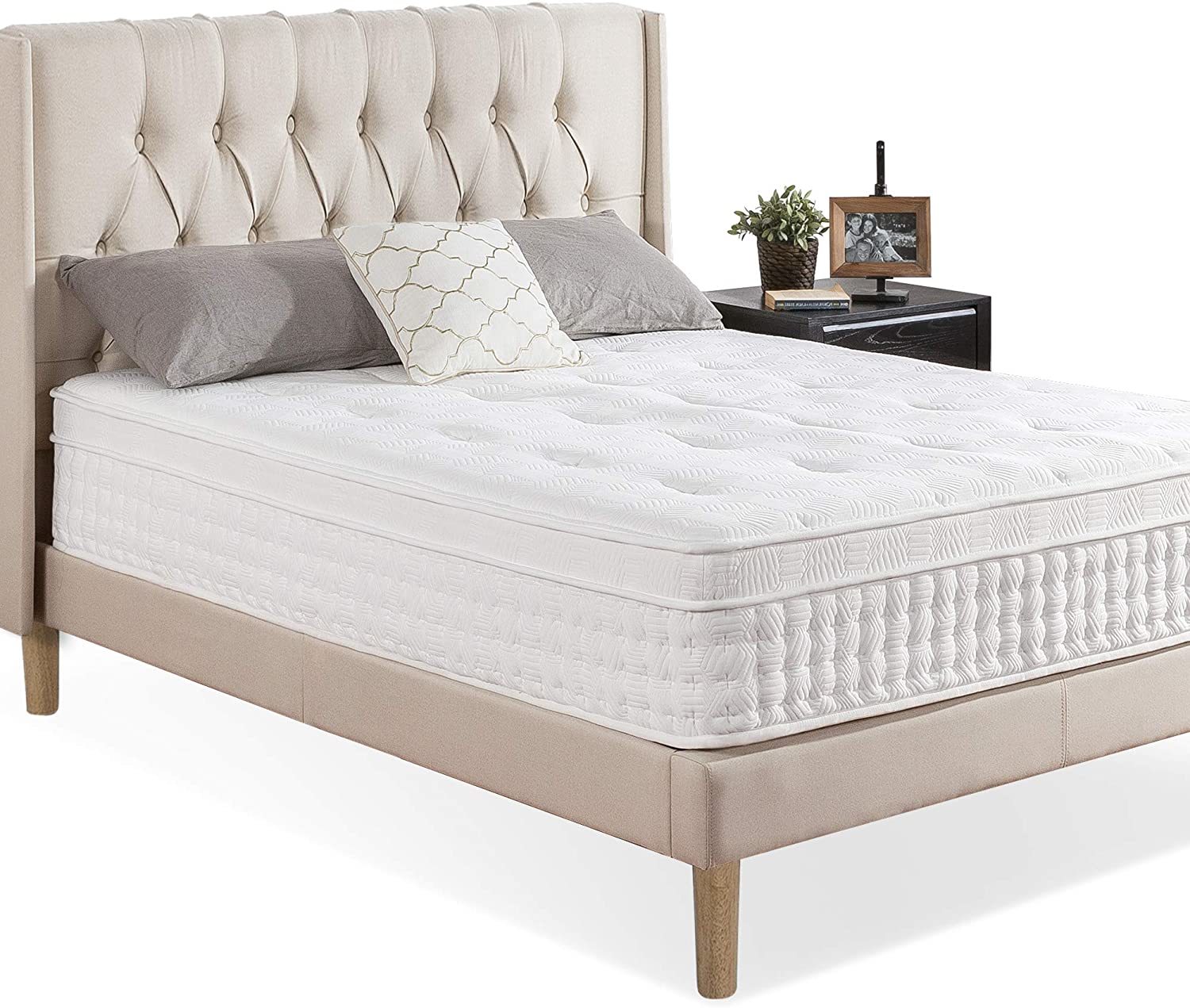 Zinus 13 Inch Euro Top Pocket Spring Hybrid Mattress / Pressure, Box, King - $581.99