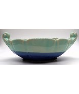Vtg Ceramic Pottery Oblong Boat Gondola Planter Blue &amp; Green Made in Japan - $41.01 CAD