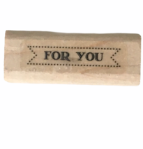 For You Rubber Stamp Banner Small Card Making Craft DIY Gift Tag Dots Words - £3.95 GBP