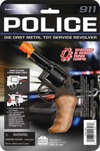 8 Ring Shot Cap Gun Police Die cast metal toy service revolver - $20.20