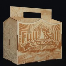 Full Sail Brewing Co. 6 Pack Beer Bottle Promo Laser Cut Wood Carrier Ho... - £141.61 GBP