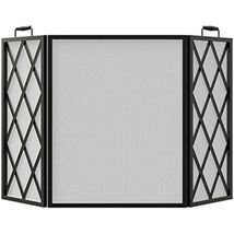Open Hearth 15185 Fireplace Screen, Diamond-Style, Black, 3-Panel - Quan... - $89.89