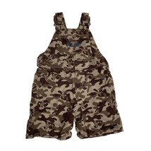 Oshkosh B’Gosh Shortalls Baby Boys 24 Months Brown Camo Turtles Short Ov... - £13.77 GBP