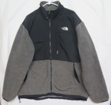 The North Face Denali Gray Black Polartec Fleece Full Zip Jacket Mens XL - £44.14 GBP