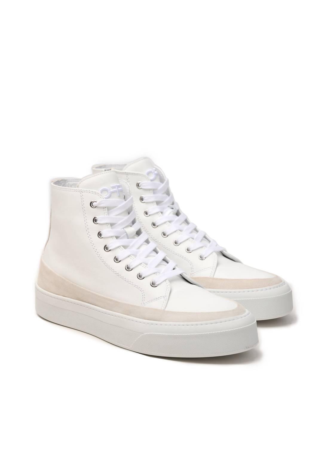 On This Day women's hi top derby suede and leather sneaker in White