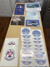 Vintage USAF Thunderbird Lot Pictures Posters Stickers KG JD - $49.50
