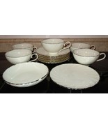 LENOX WEATHERLY 12 Piece Tea Cup Saucer &amp; Berry Bowl Set ( Chip in Bowl) - €43,11 EUR